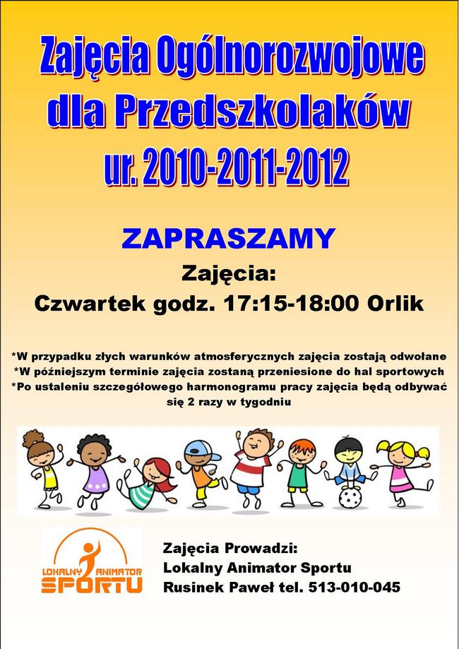 2017-09-18 plakat orlik przedszkolaki